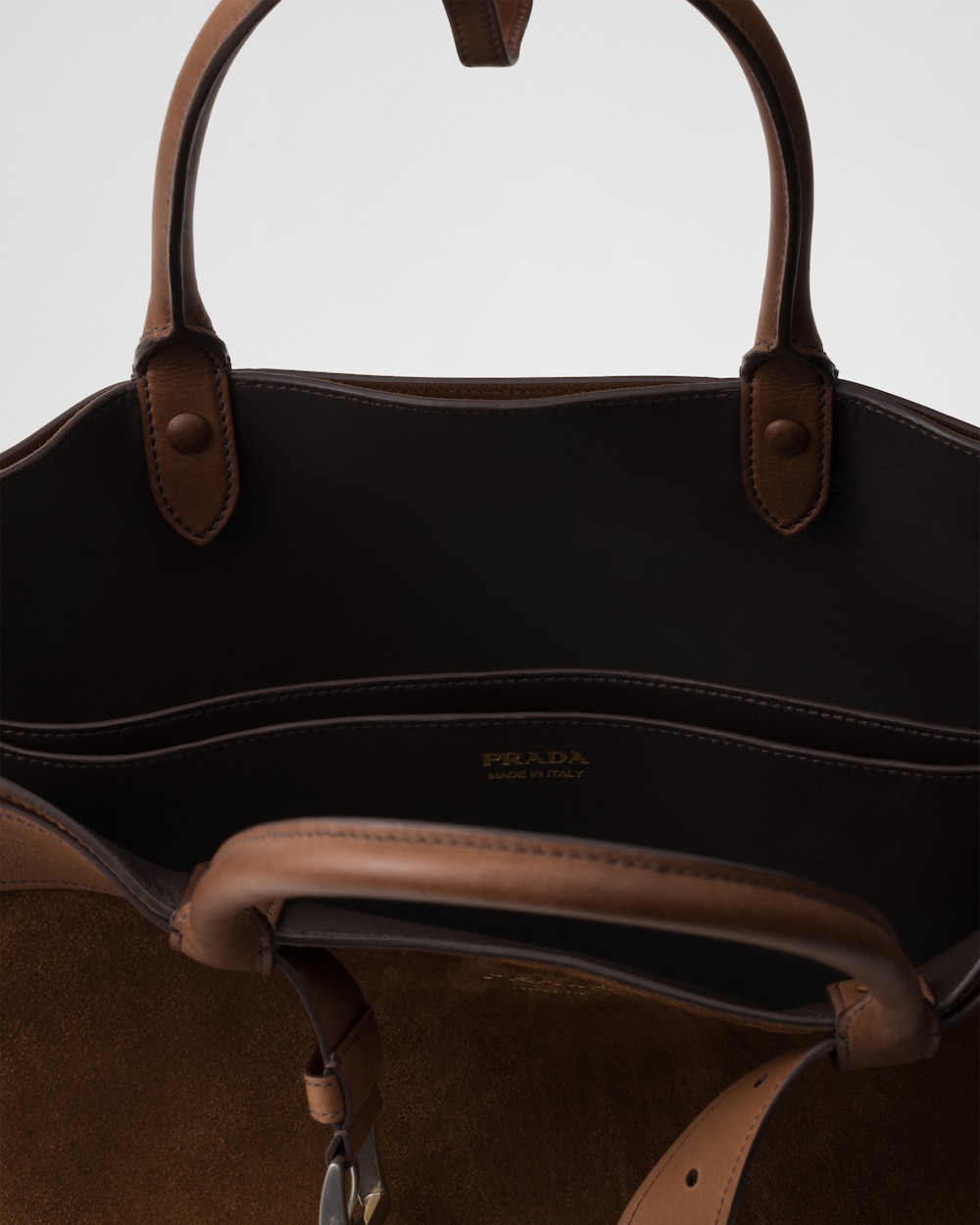 Prada Aimée medium suede shoulder bag Cocoa Brown