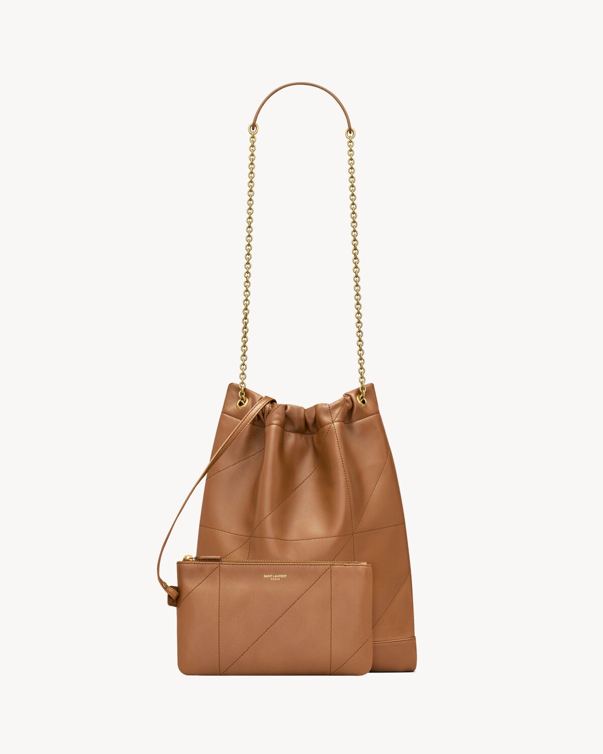 jamie pochon in lambskin BROWN