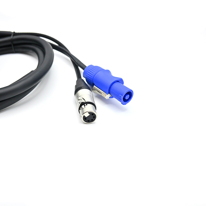 5m Powercon 5 Pin XLR DMX Combo Cable TR217-5-SIL
