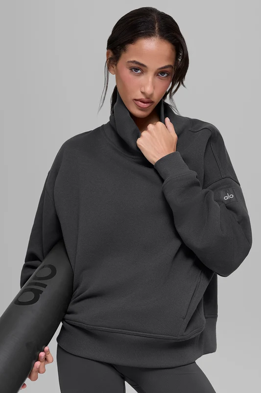 Hazy Mock Neck Pullover
