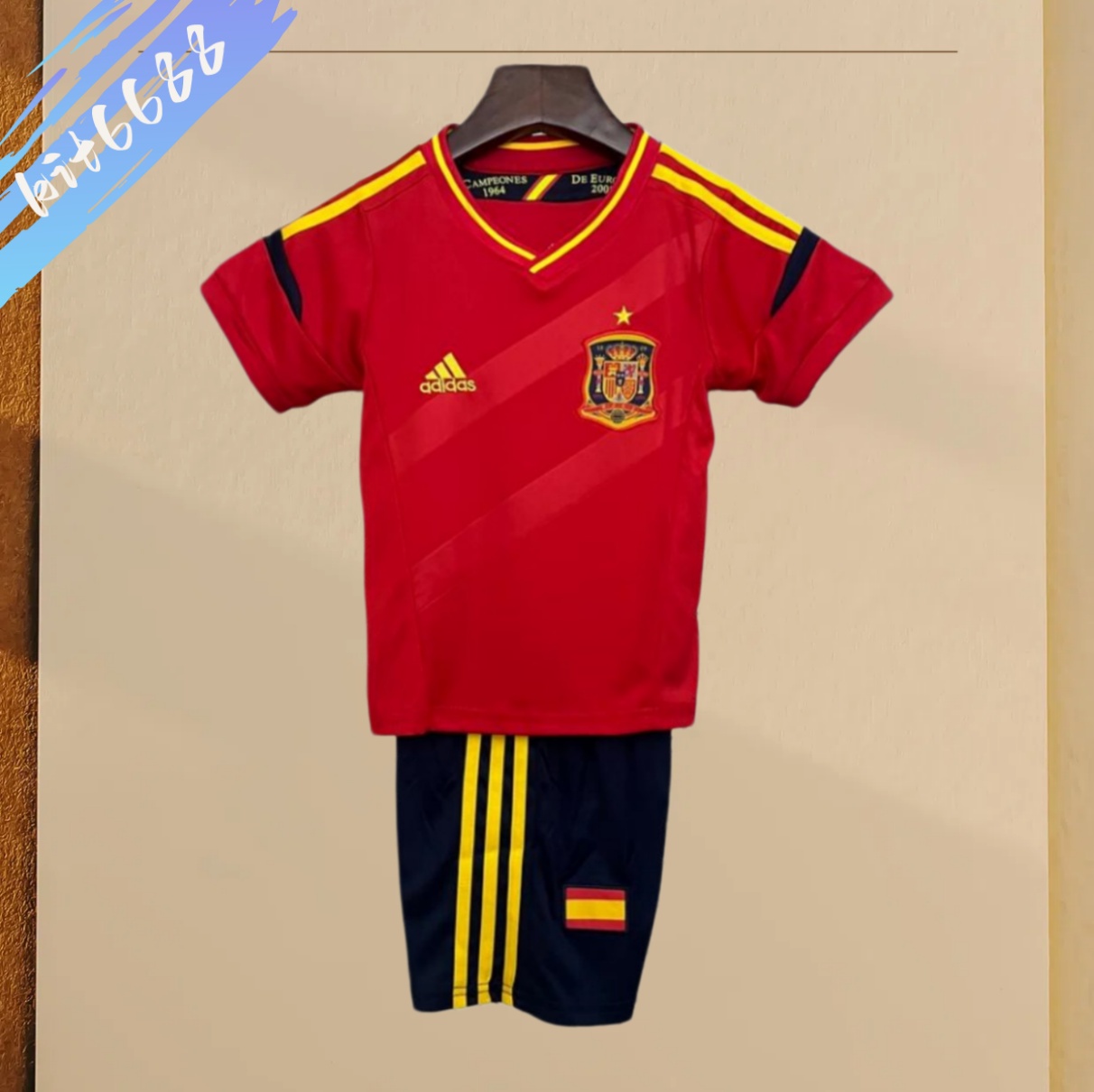 2012 Spain home Retro Football Shirt  Kids Kit