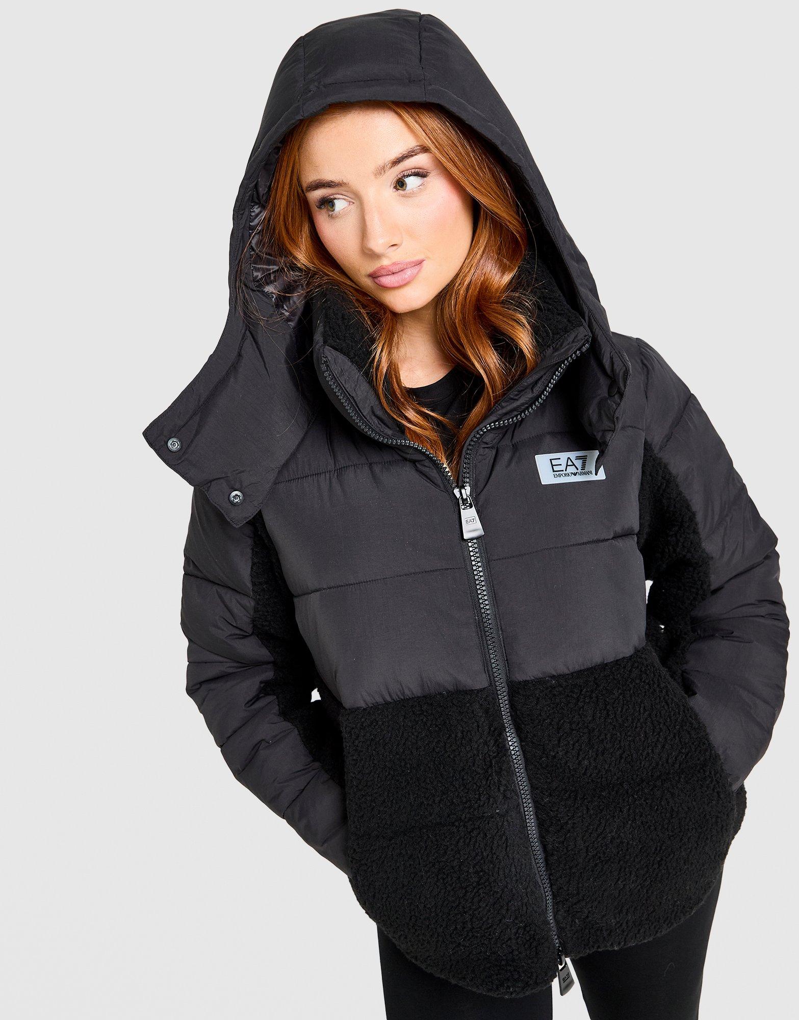 EA7 Emporio Armani Teddy Panel Padded Jacke Damen