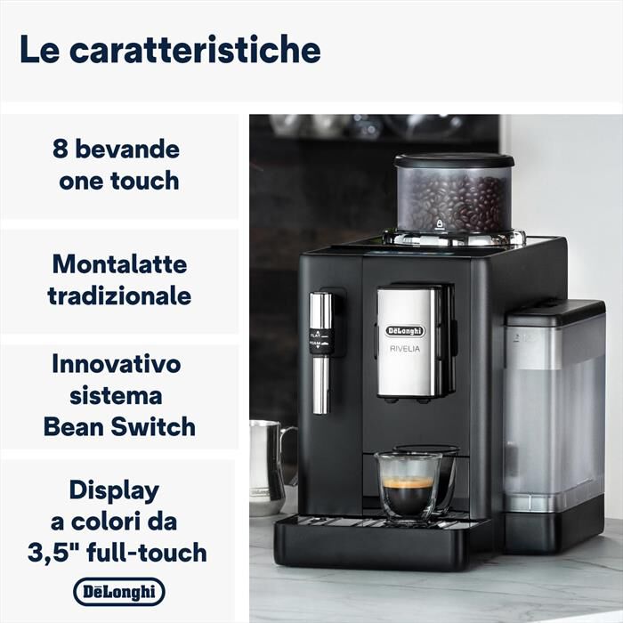 DE LONGHI - Macchina da caffé Rivelia EXAM440.35.B-Nero (onyx black)