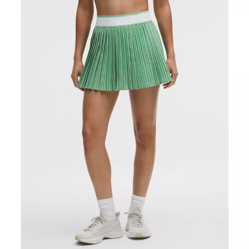 Knife-Pleat High-Rise Tennis Skirt