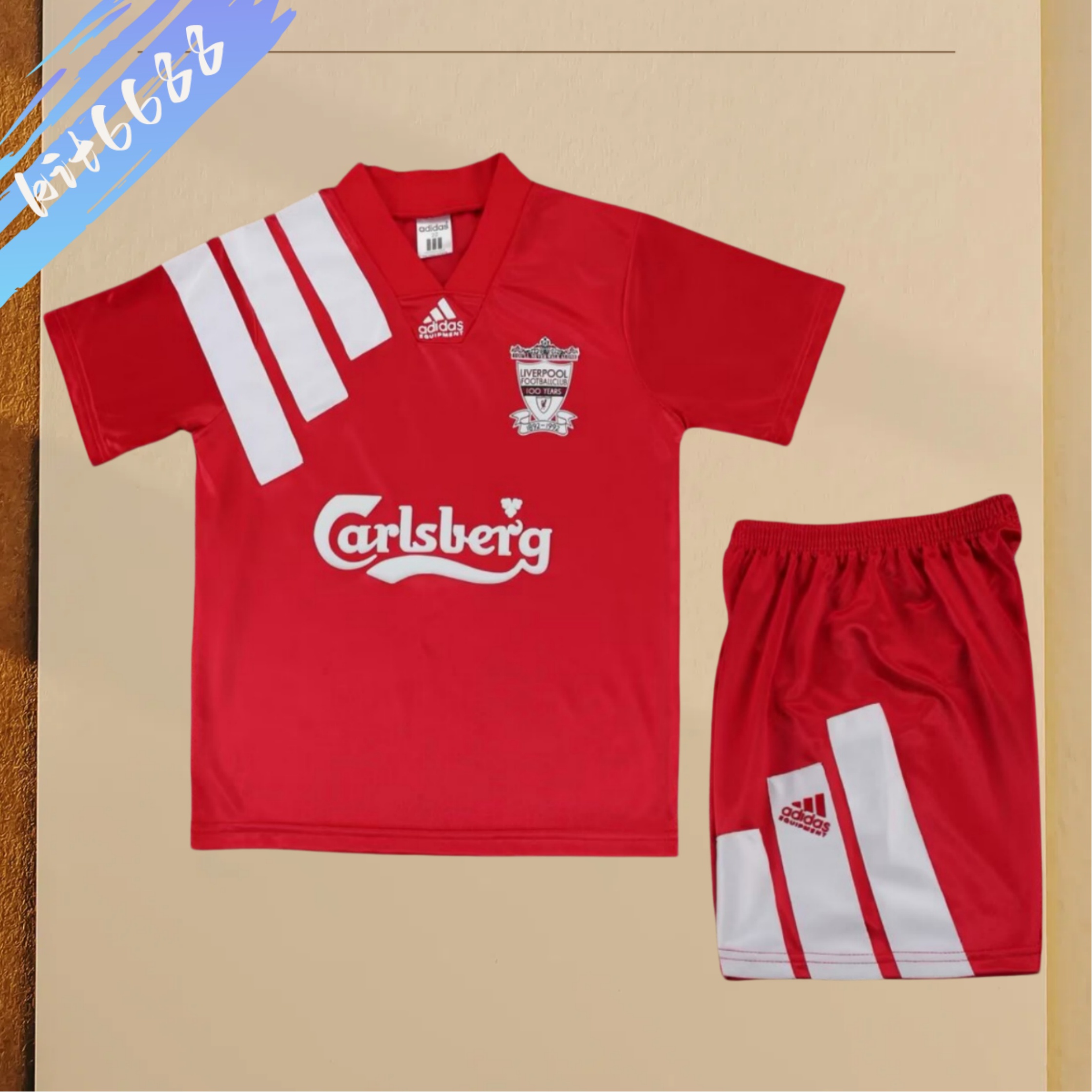92/93 Liverpool home Retro Football Shirt (Kids Kit）