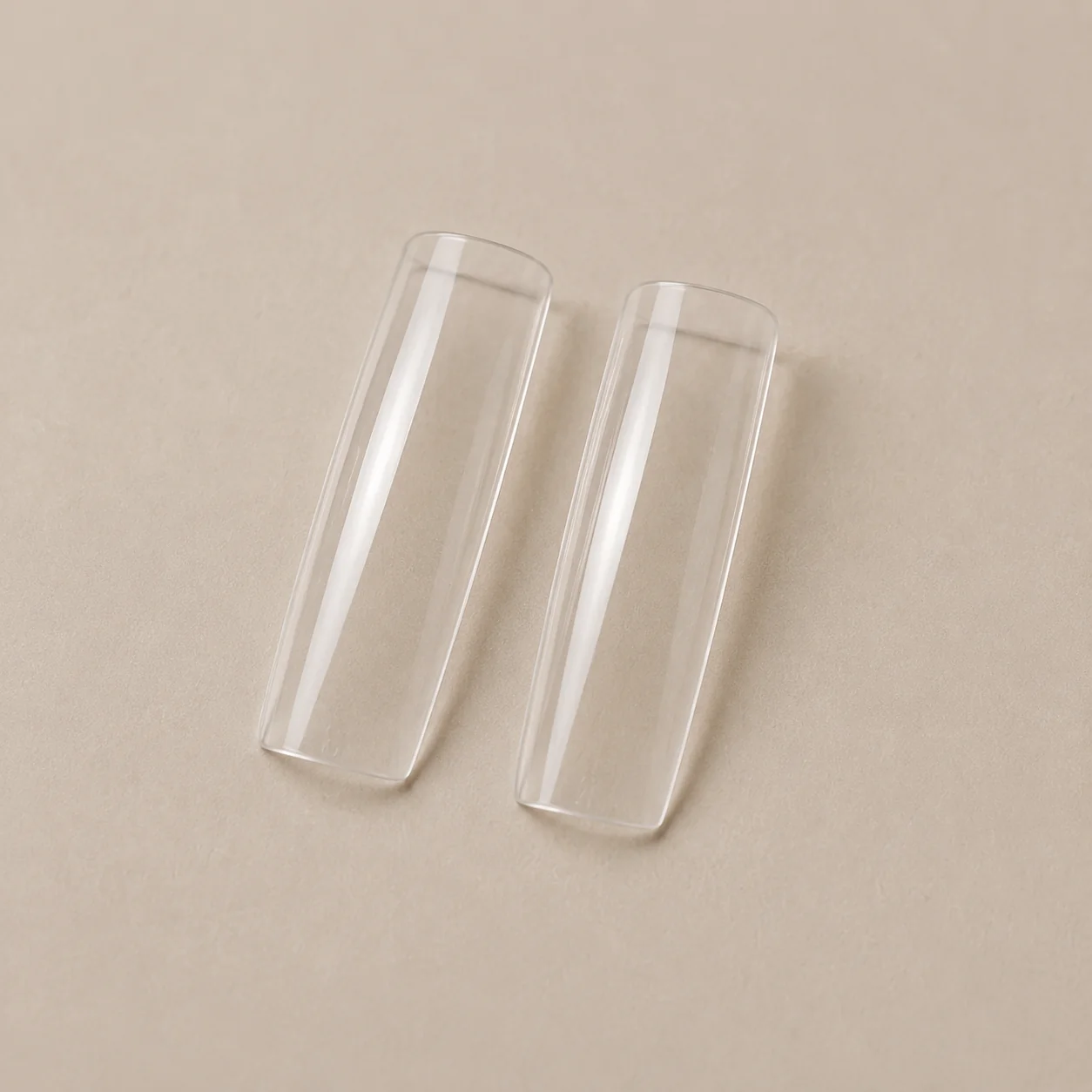 Long coffin clear nail tips for professional nail extension