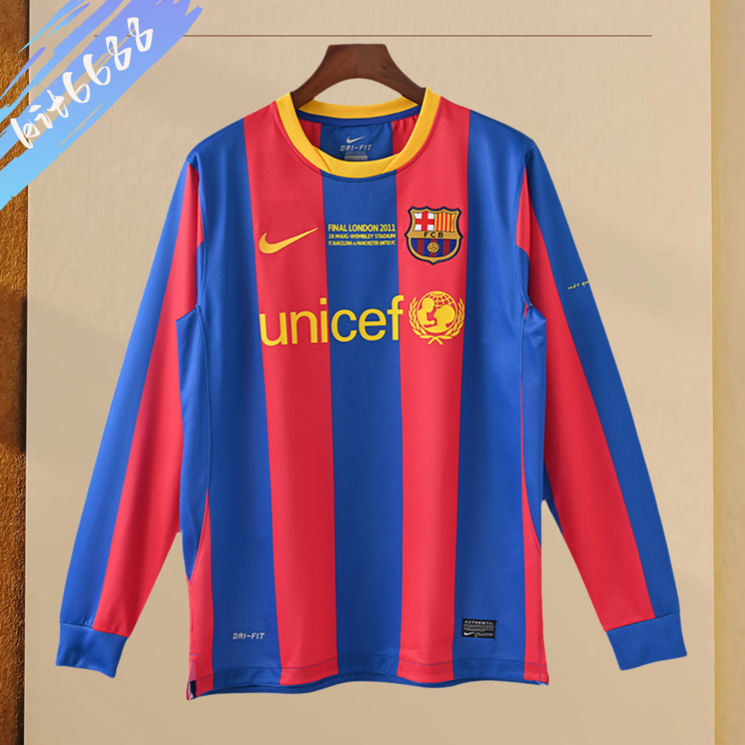 2010/2011 Barcelona Home long sleeves Retro Football Shirt
