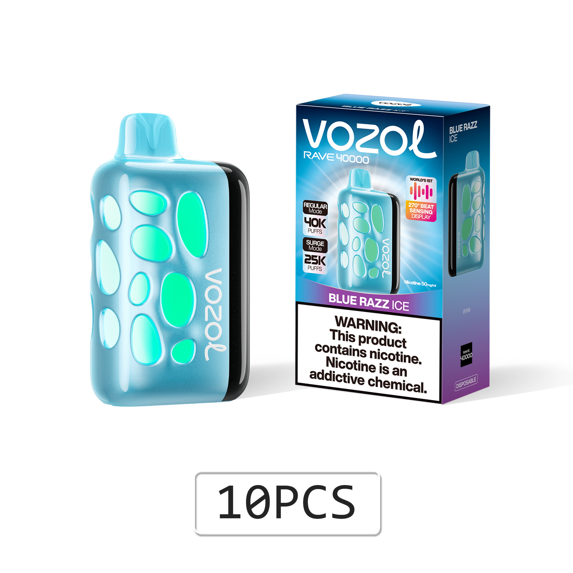 VOZOL Rave 40000 puffs disposable vape – (10 pieces)