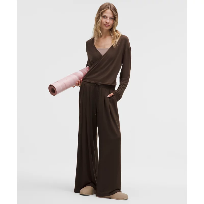 BeCalm Wrap-Front Long-Sleeve Shirt