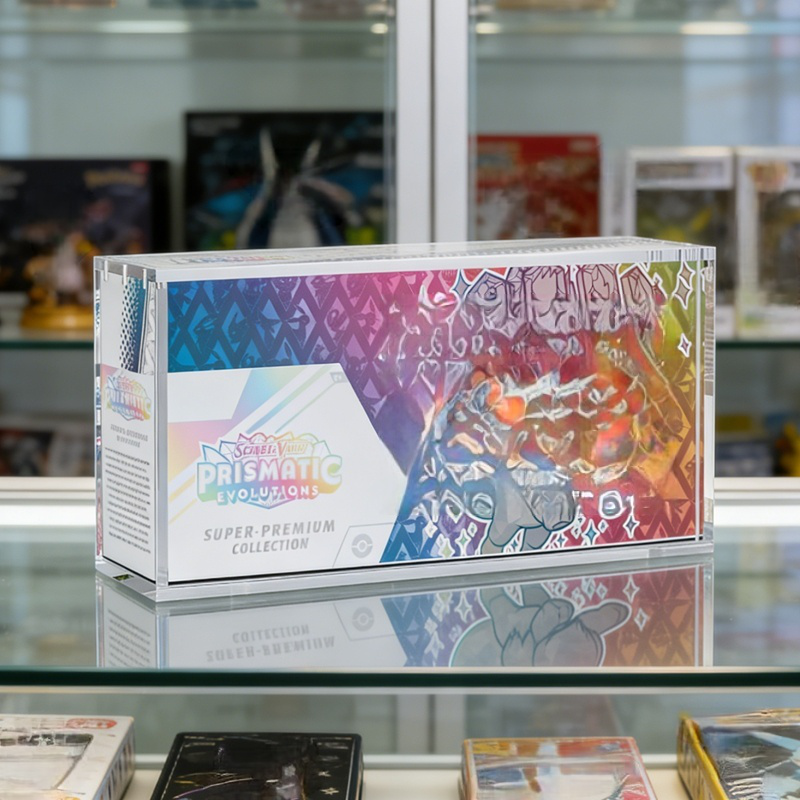 Prismatic Evolutions SPC Acrylic Display Case Magnetic Protective Box