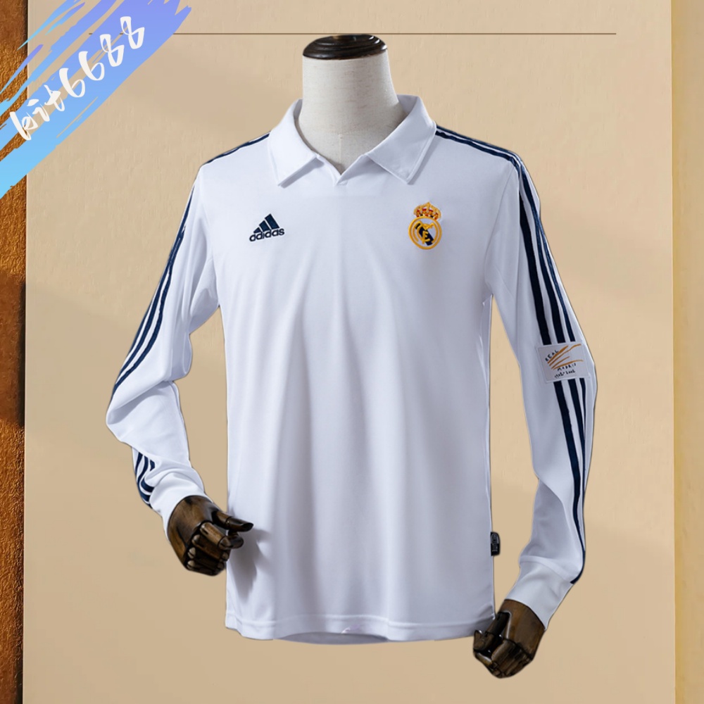 2002 Real Madrid home Long Sleeve Retro Football Shirt