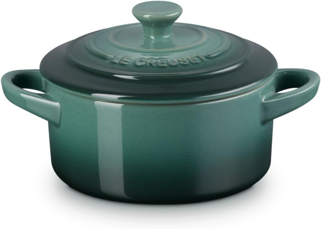 Le Creuset Stoneware Mini Round Cocotte. 8 oz.. Artichaut