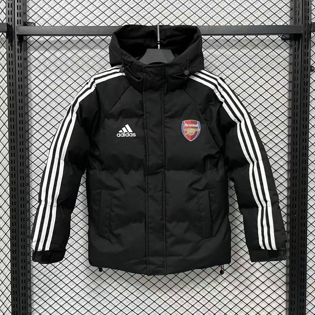 Arsenal 2025 cotton jacket men's hooded warm and thick sports cotton