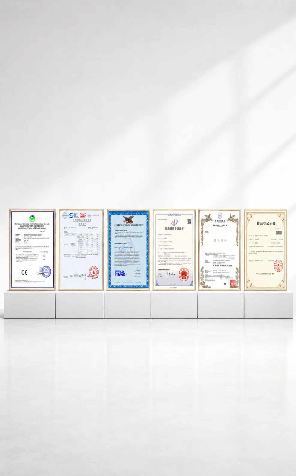 AIERFEI factory certification and compliance documents for press-on nail manufacturing