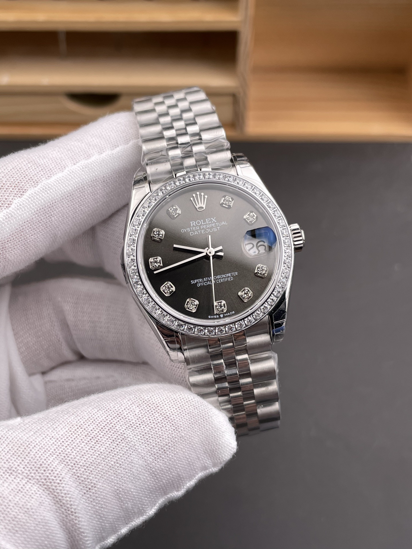 Rolex Datejust 36 Oyster 36mm Oystersteel white gold and diamonds M126284RBR-0019