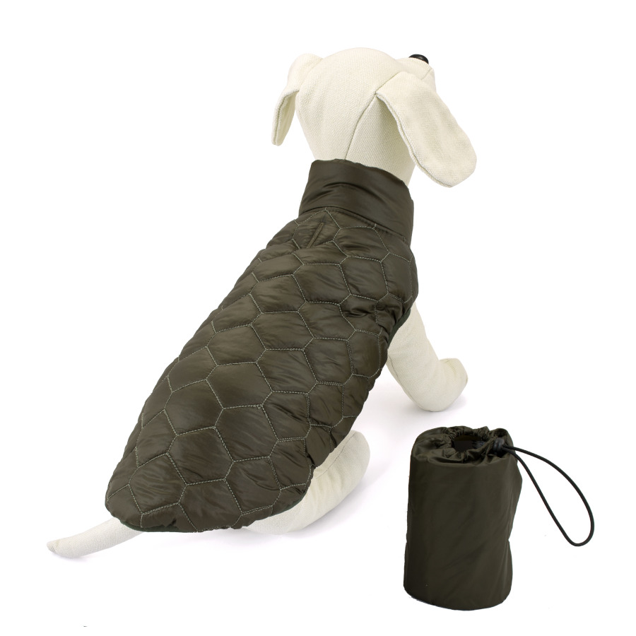 Outech Abrigo Verde de Plumas para perros