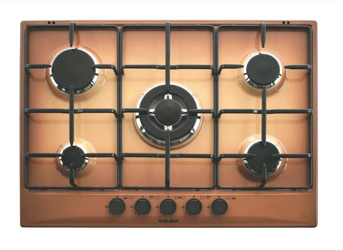 GLEM GAS - Piano cottura a gas GT755TF 5 fuochi 68,5cm-Terra di Francia