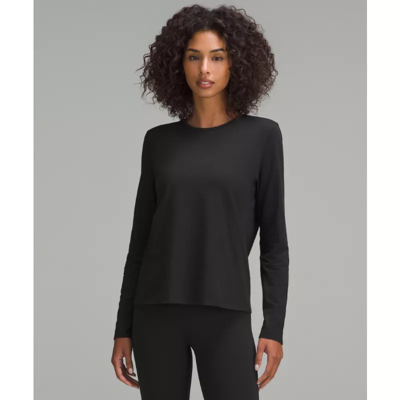 Organic Cotton Crewneck Long-Sleeve Shirt