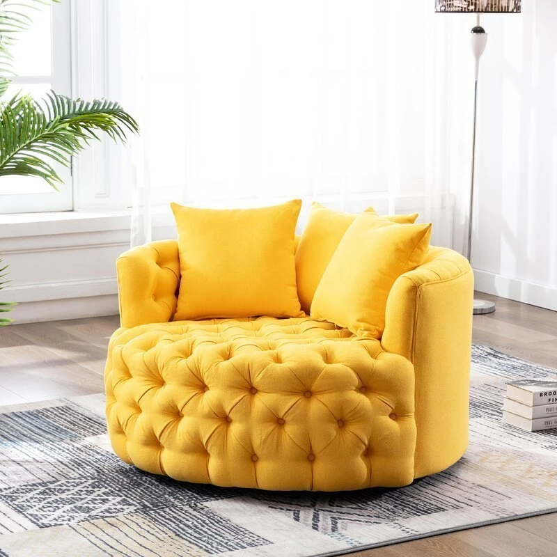 Damis 42.5'' Wide Tufted Oversized Accent Chair