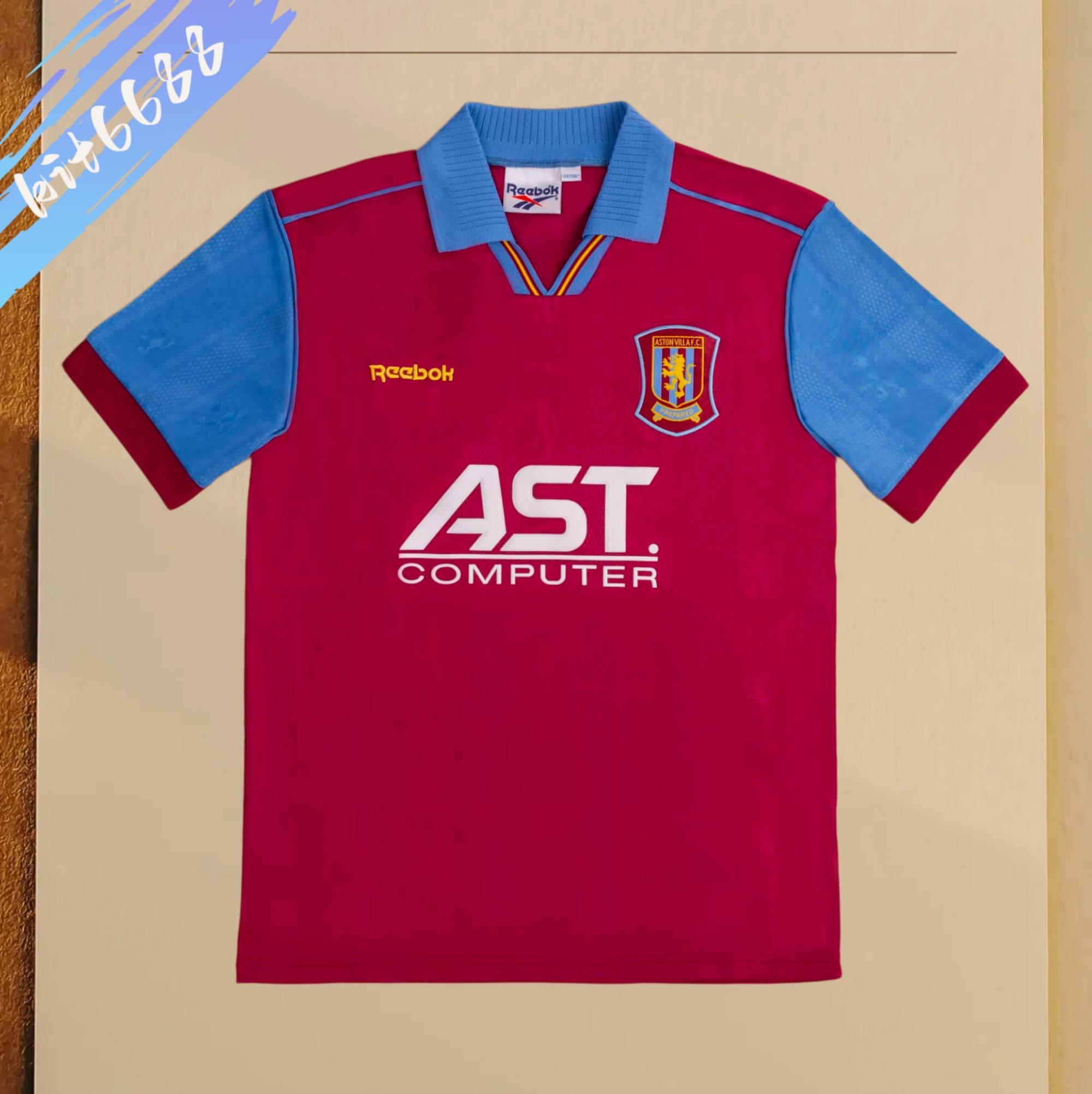 1995/1997 Aston Villa home  Retro Football Shirt