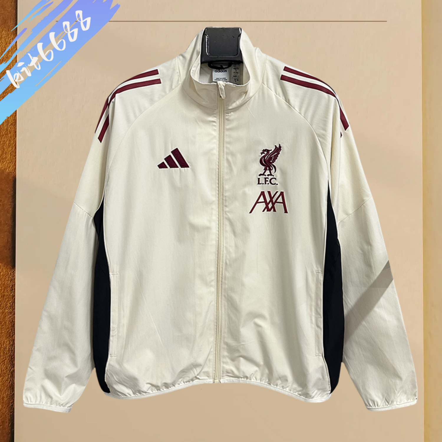 2025/2026 Liverpool Beige Embroidered Casual Windbreaker
