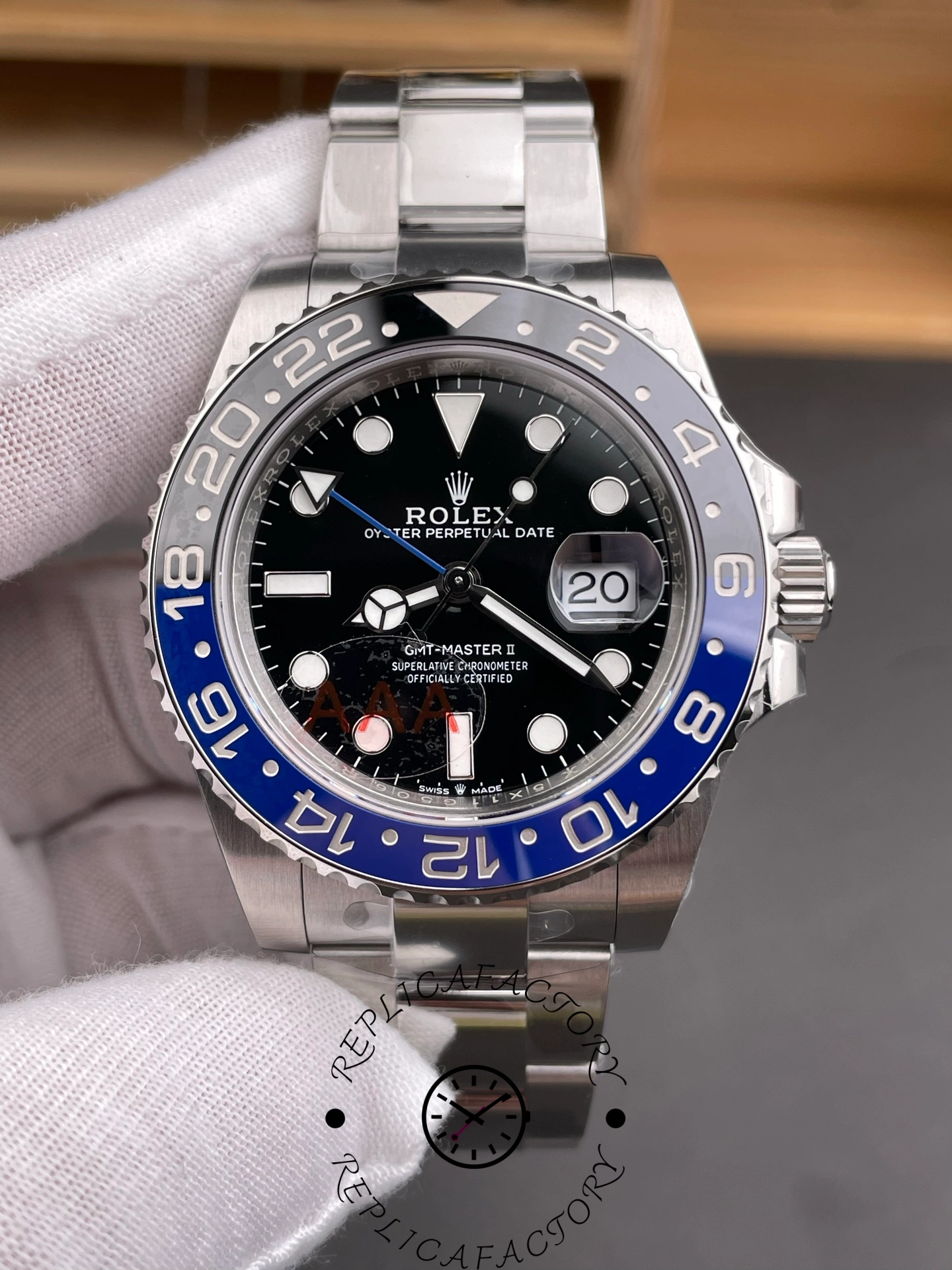 Rolex GMT-Master II 126710BLNR 0003 Black Dial Stainless Steel 40MM Mens Replica Watch