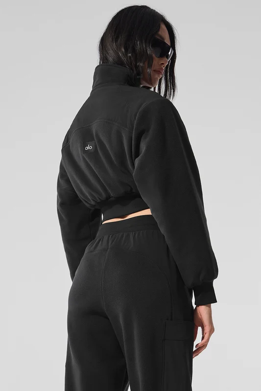 Polar Fleece Cropped Wintry Mix Jacket