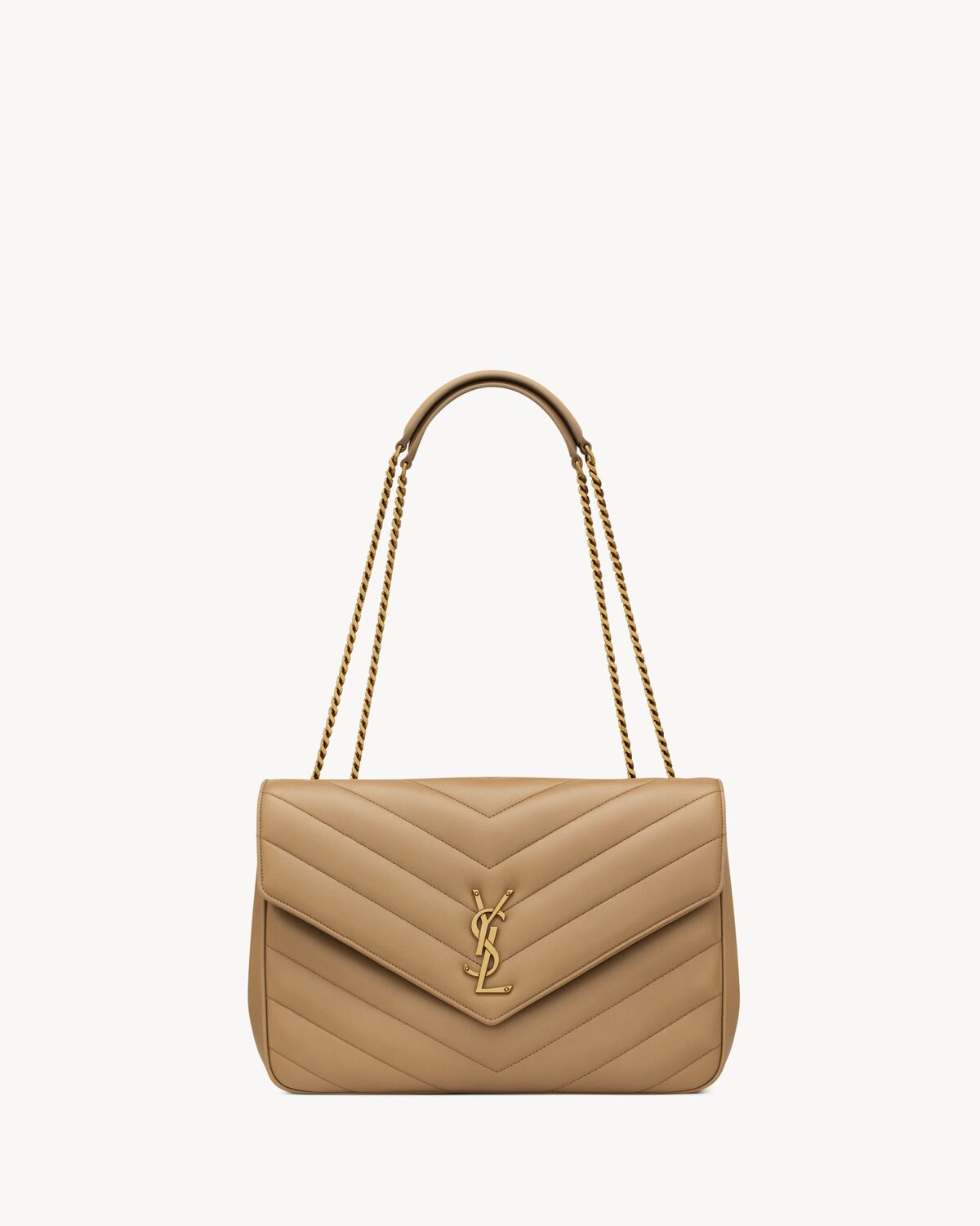 loulou large in matelassé lambskin NATURAL TAN