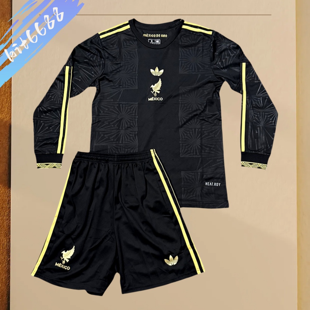 2025/2026 Mexico Special Edition Long Sleeve Kids Football Shirt （Kids Kit socks）