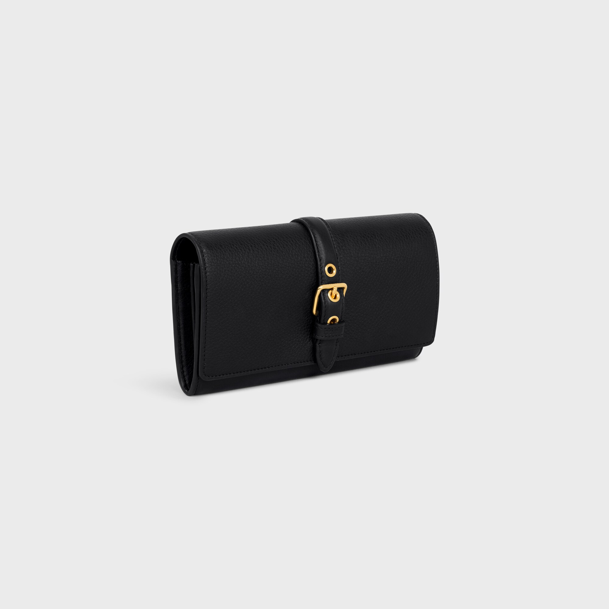 LARGE WALLET CELINE CONTI in SUPPLE CALFSKIN BLACK