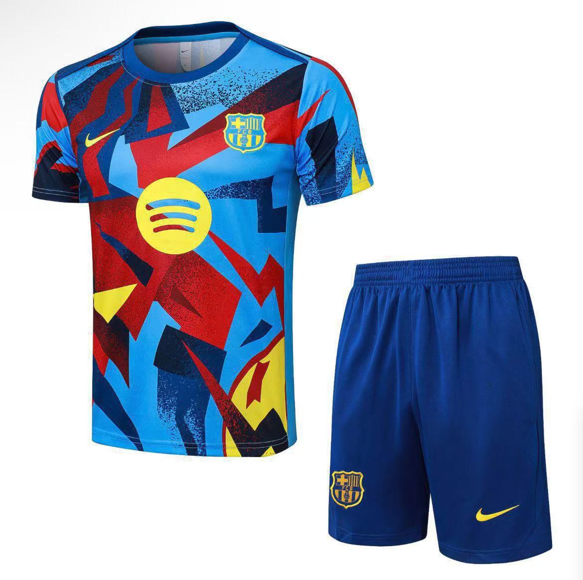 Barcelona 25 26 training suit short sleeved set