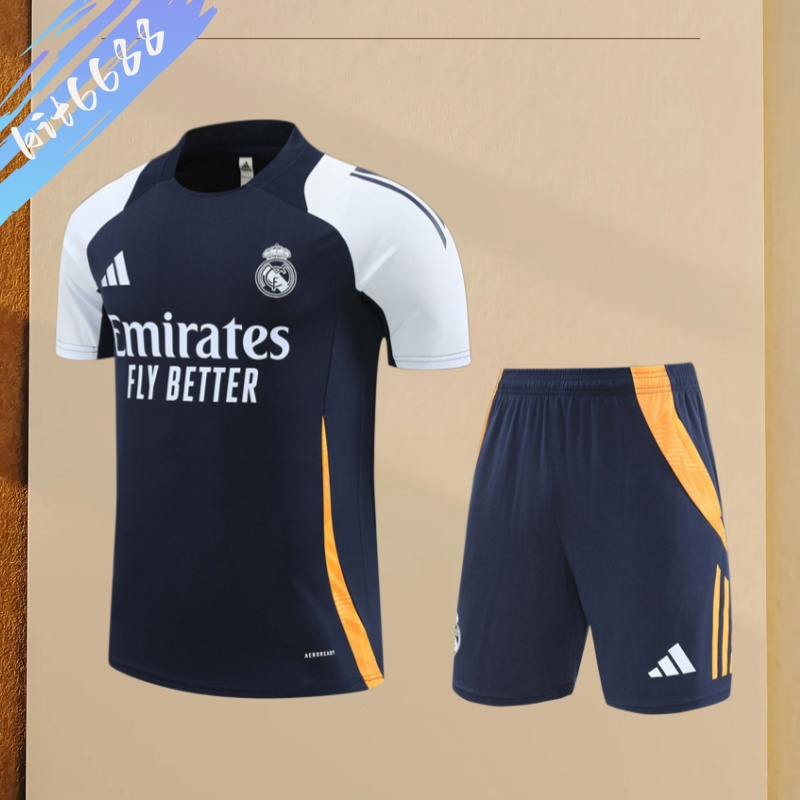 24/25 Real Madrid royal blue Short  Sleeve Training Wear ( Adult kit Kids )