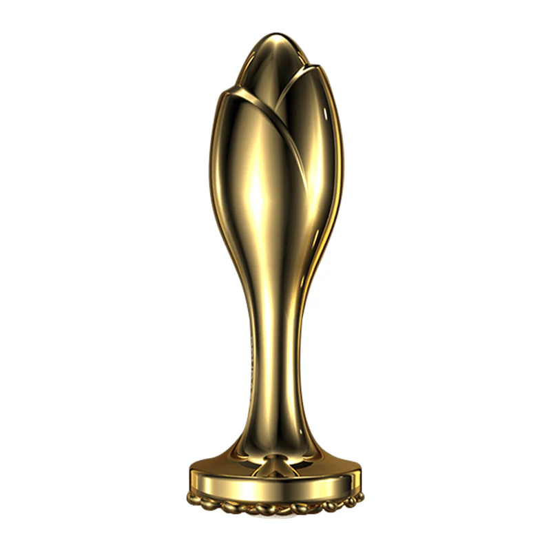 Mlovexy - Pearl Rose Anal Plug Gold Stainless Steel