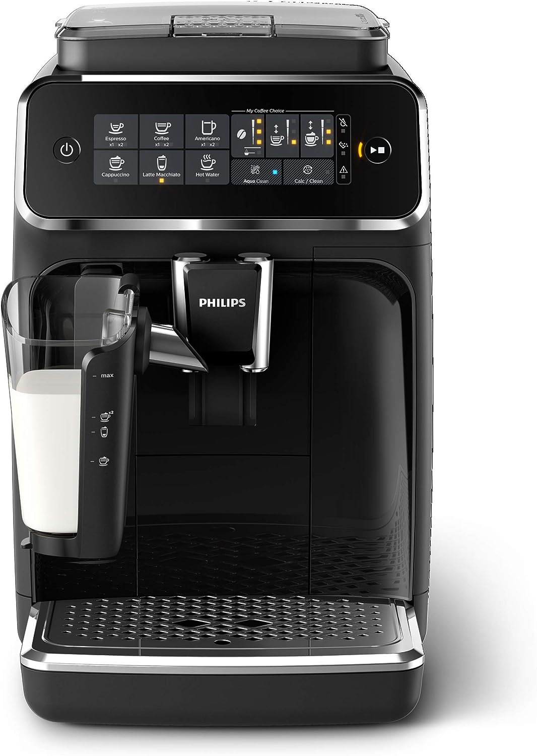 Philips 3200 Series Fully Automatic Espresso Machine w/ LatteGo. Black (Renewed)