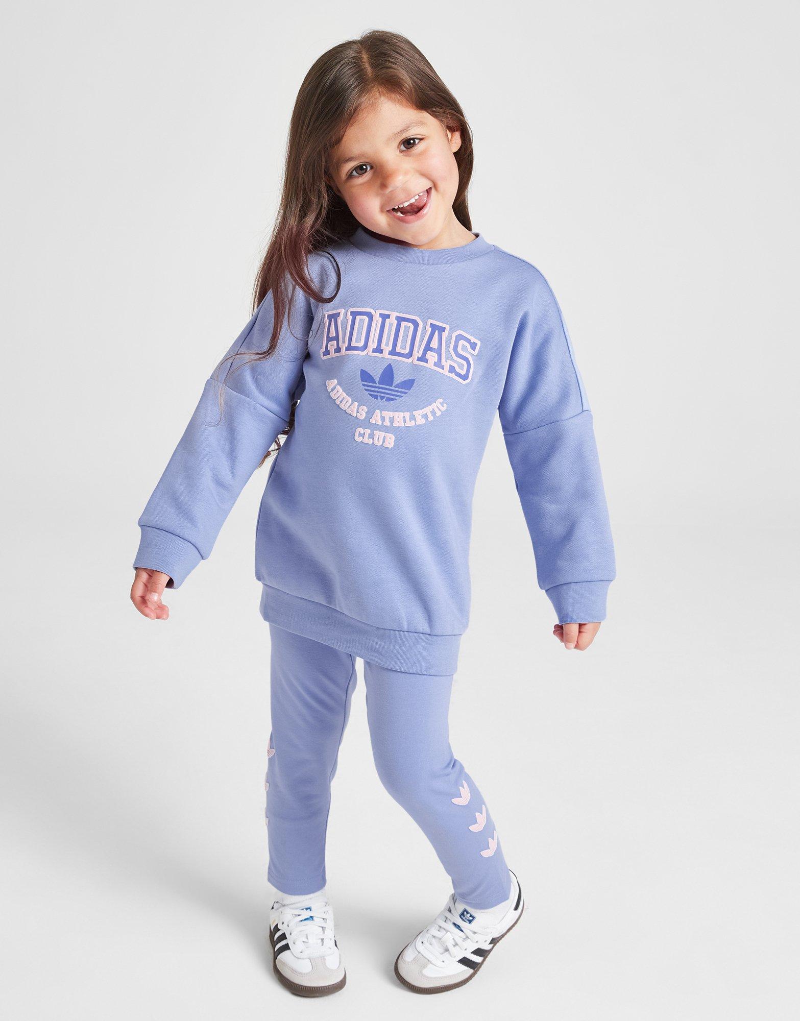 adidas Originals Girls' Varsity Crew Sweatshirt/Leggings Set Babys