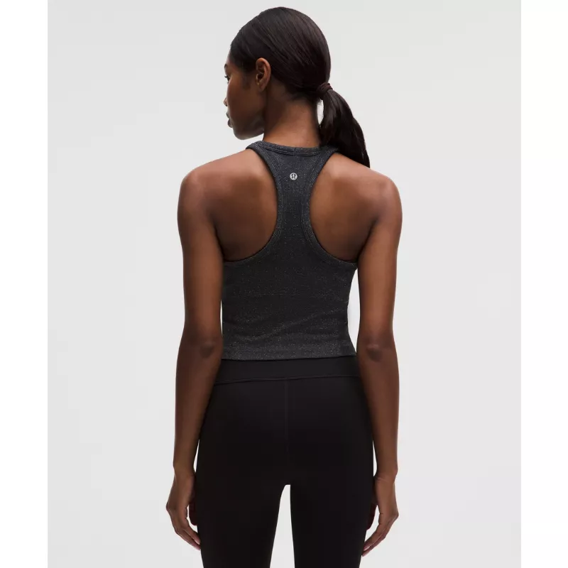 Swiftly Tech Cropped Round-Neck Racerback Tank Top 2.0 Sparkle