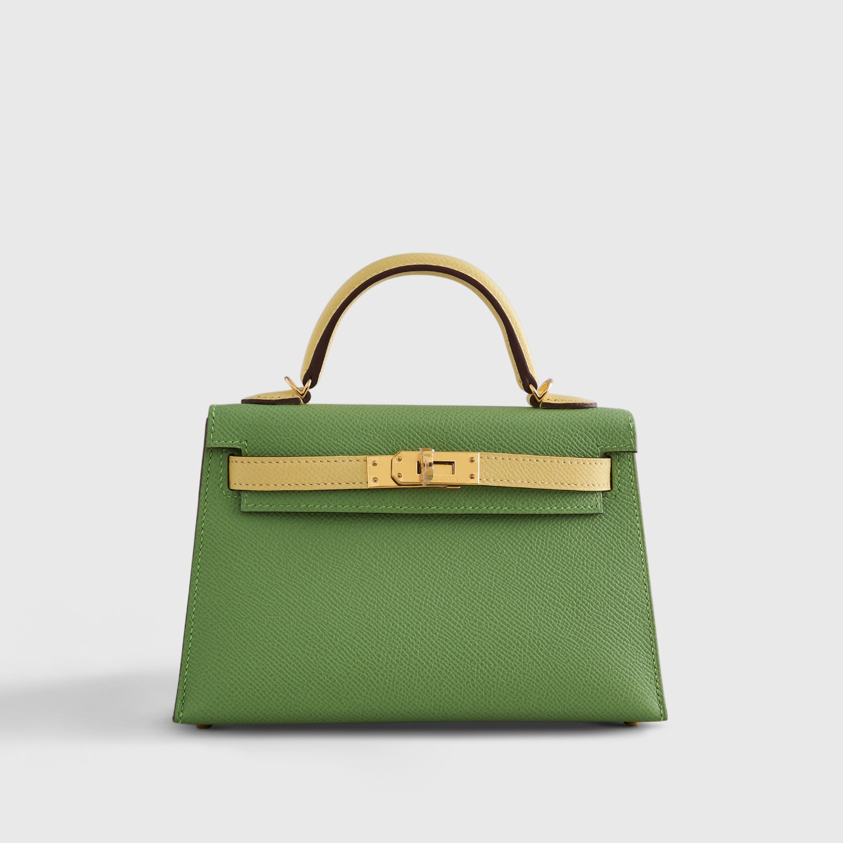 Hermès Kelly Mini Epsom Vert Criquet/Jaune Poussin Sellier HSS Gold Hardware