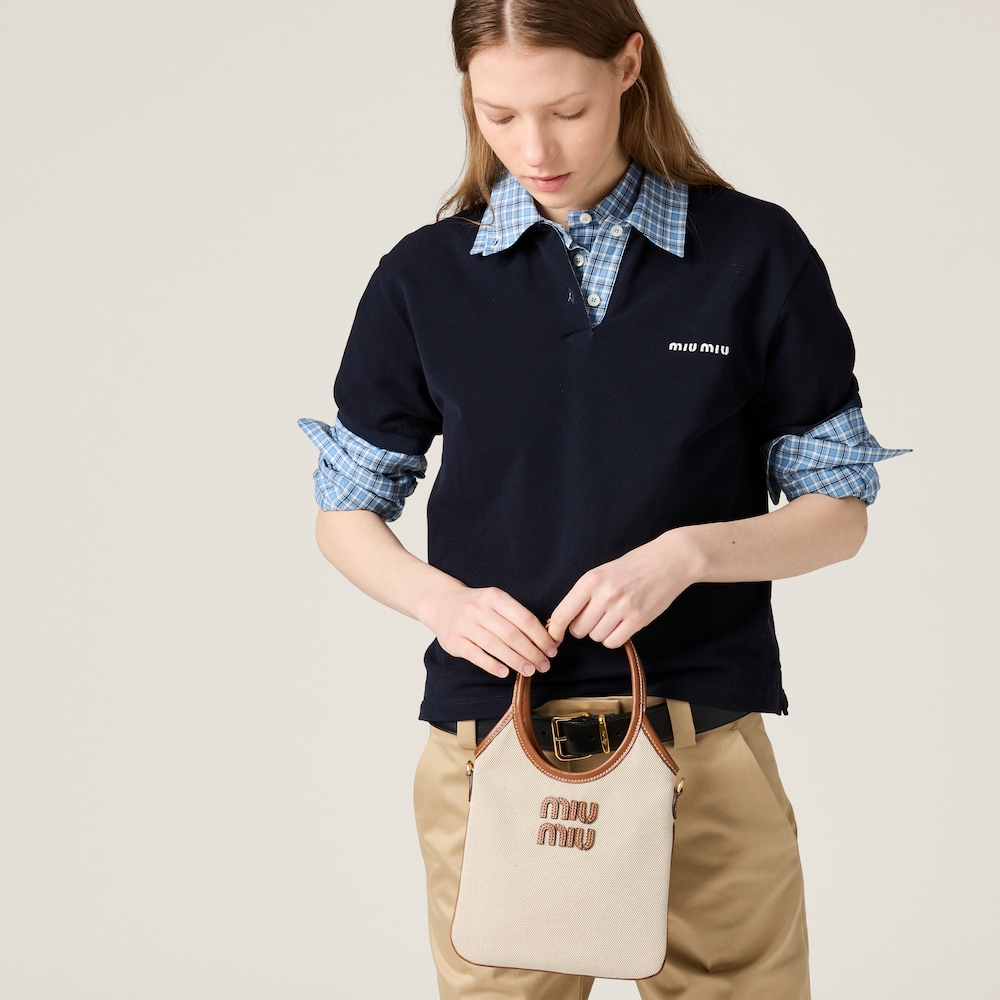 IVY canvas and leather bag Beige/Brandy