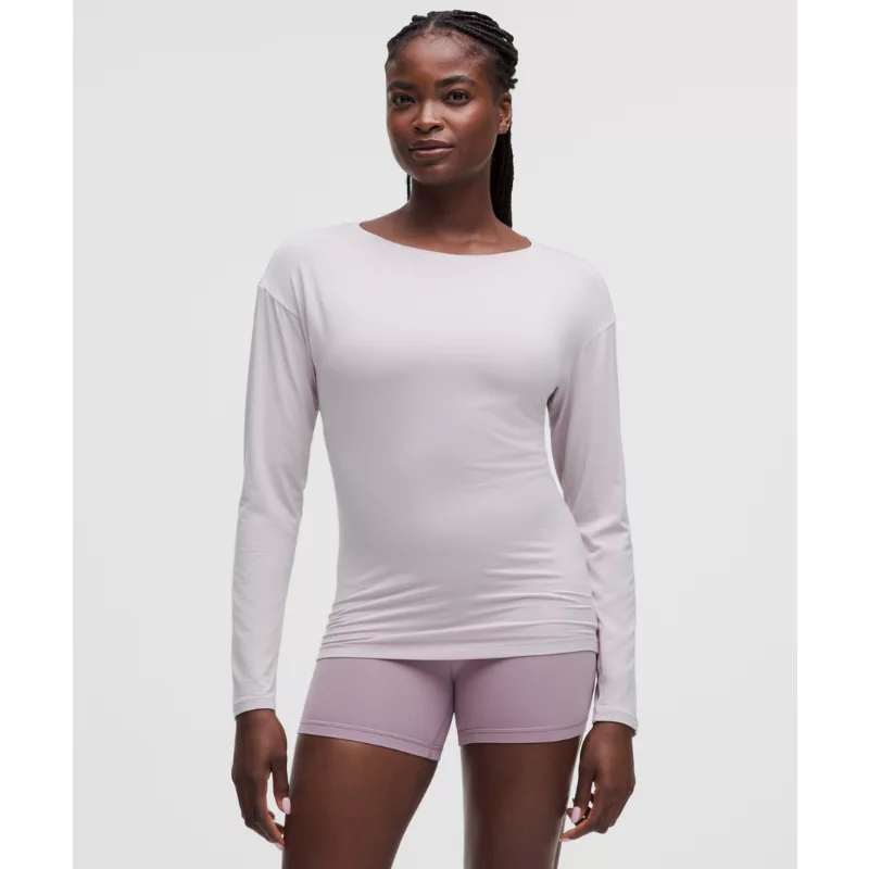 SilkyAppeal Hip-Length Long-Sleeve Shirt