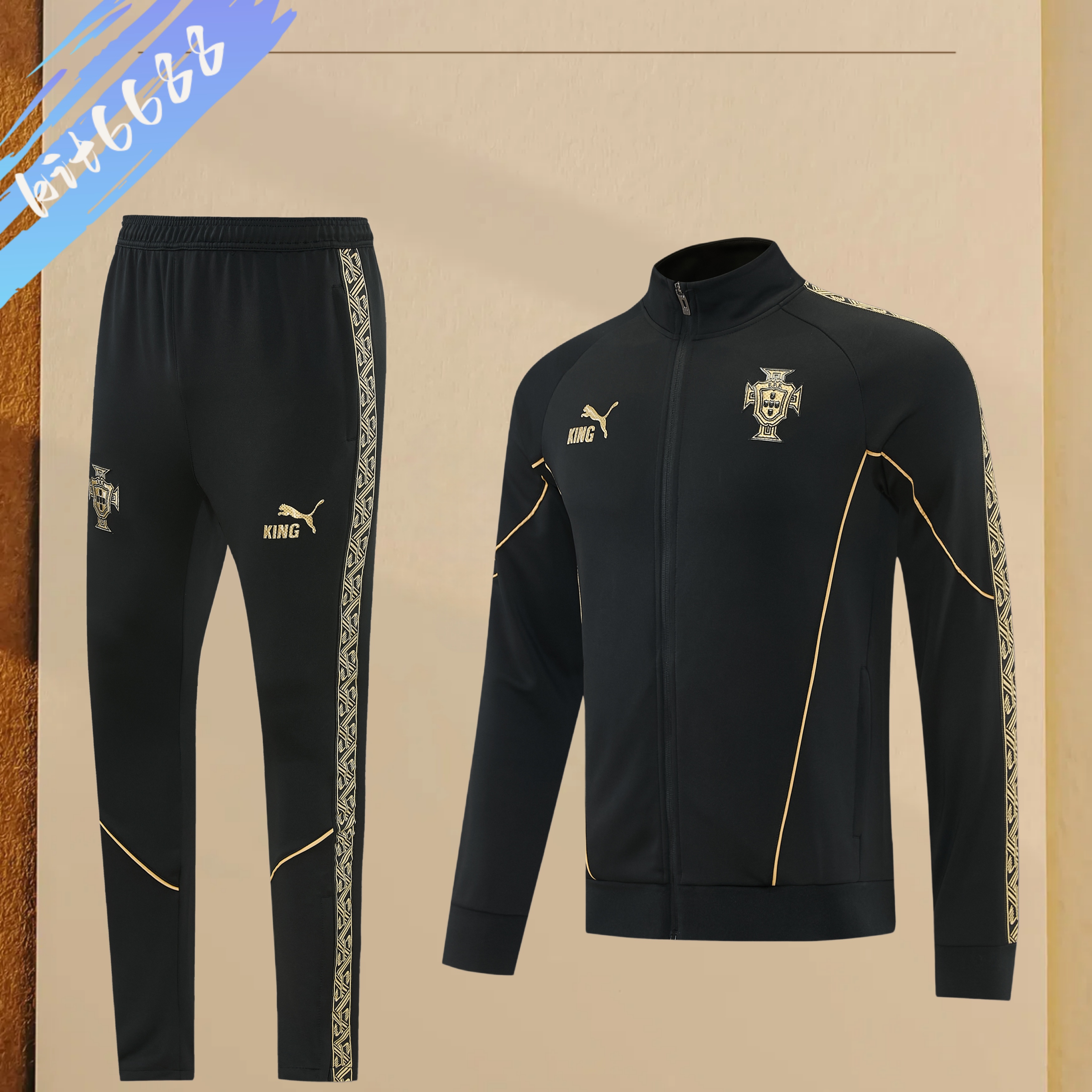 26/27 Portugal Full Zipper Training Suit (Adult Set)