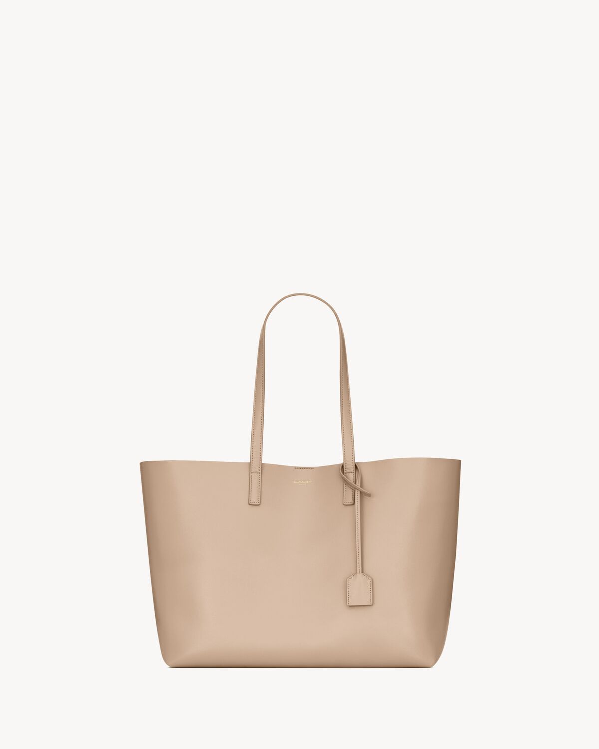 shopping saint laurent in leather DARK BEIGE