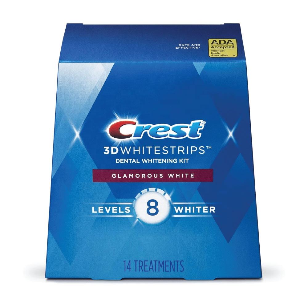 Tiras Blanqueadoras Crest 3DWhite, Tiras Blanqueadoras Crest Glamorous White para Blanquear los Dientes