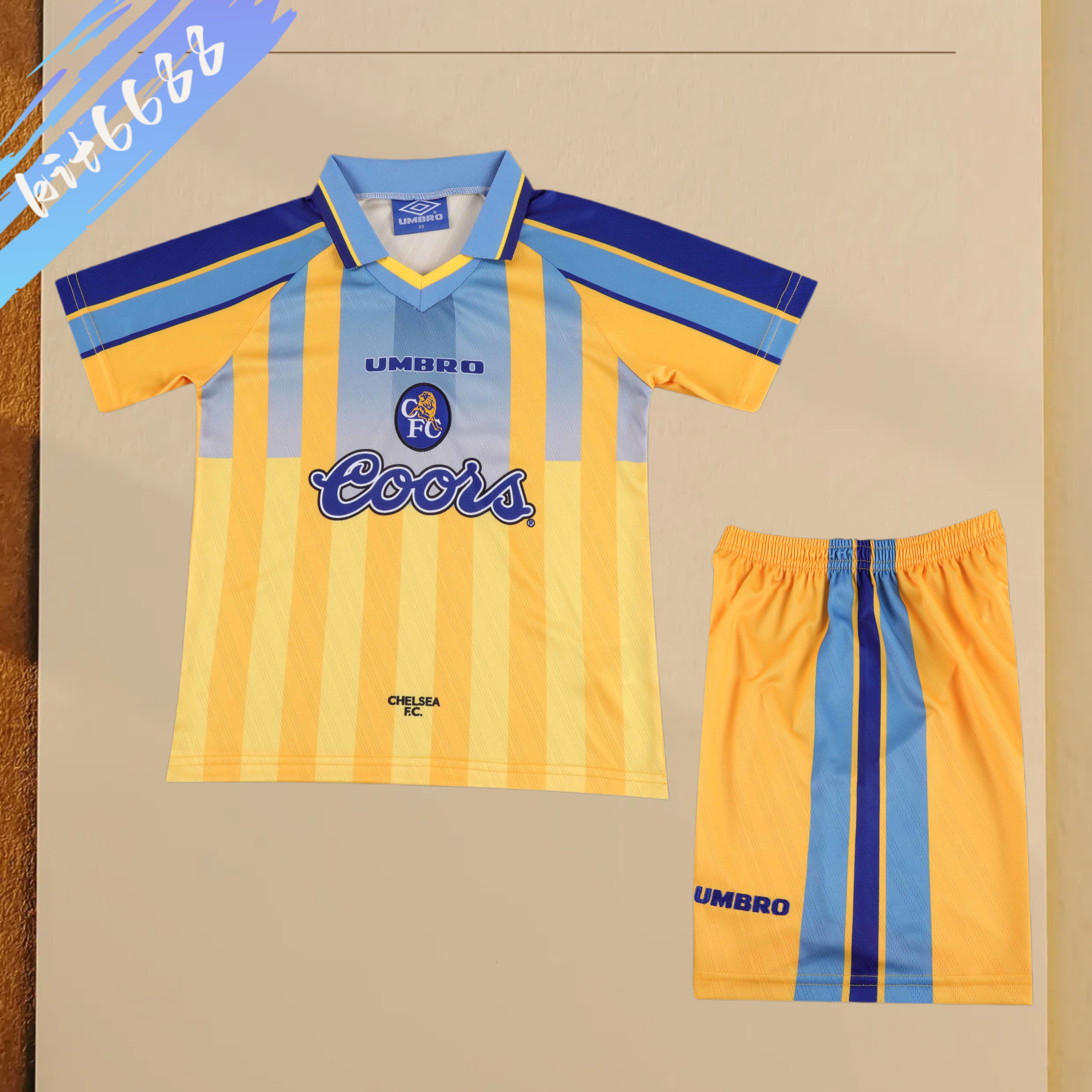 1995/1997 Chelsea Away Retro Football Shirt (Kids Kit)