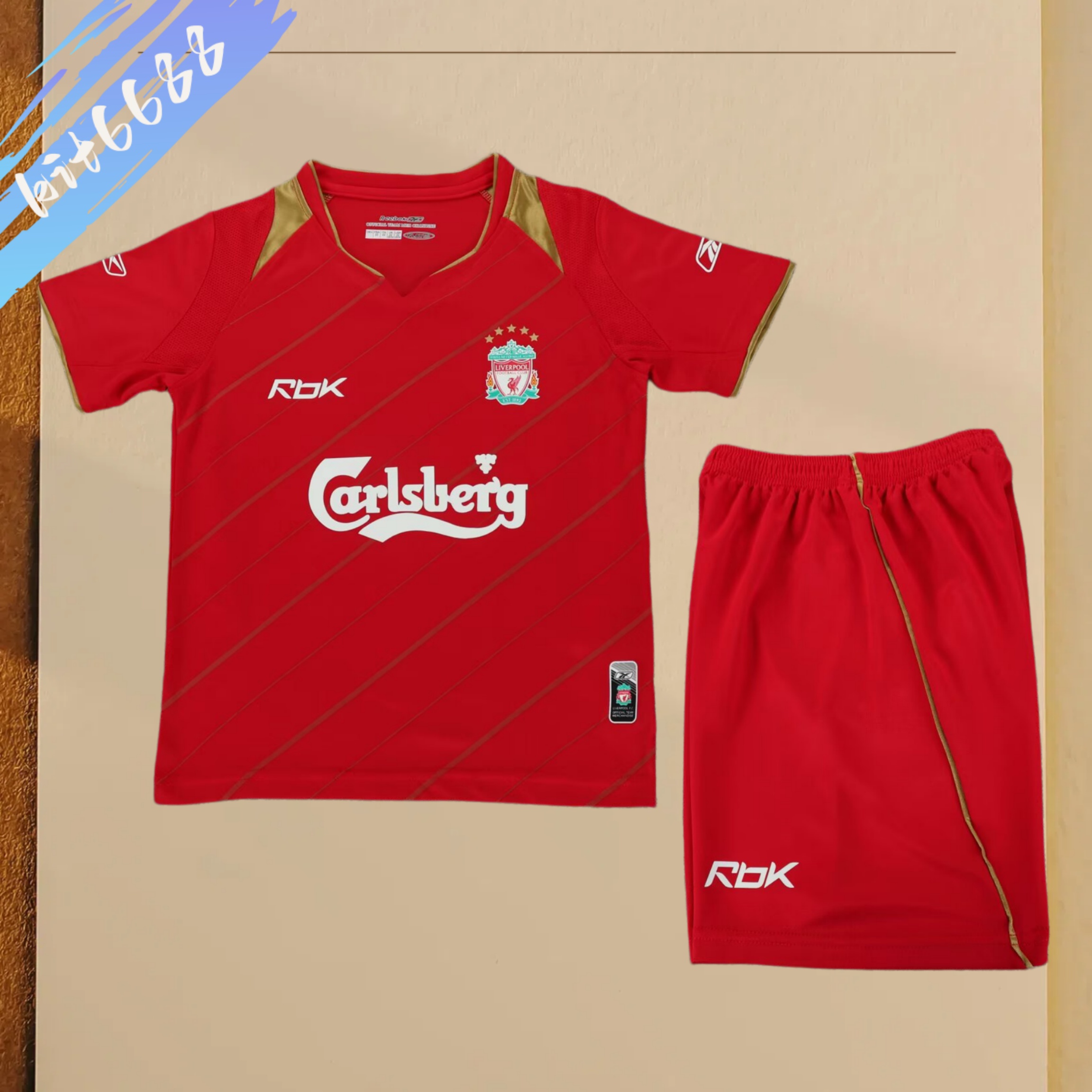 05/06 Liverpool home Retro Football Shirt (Kids Kit）