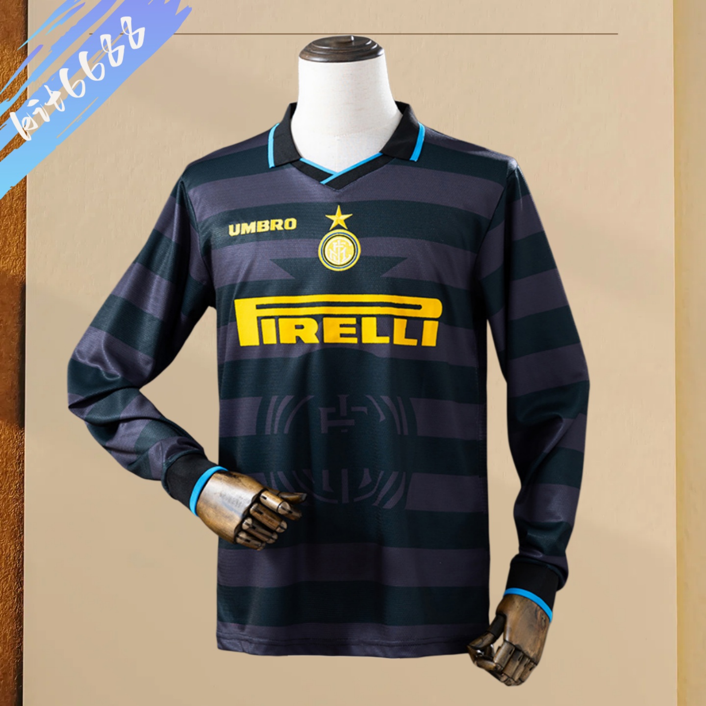 1997/1998 Inter Milan Third Away Retro long-sleeved Football Shirt