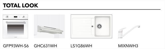 GLEM GAS - Piano cottura a gas GV64WH 60cm-Bianco Lucido