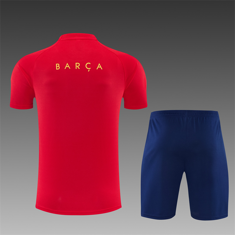 26/27 Barcelona Short sleevedtraining clothes (Adult Kids Kit)