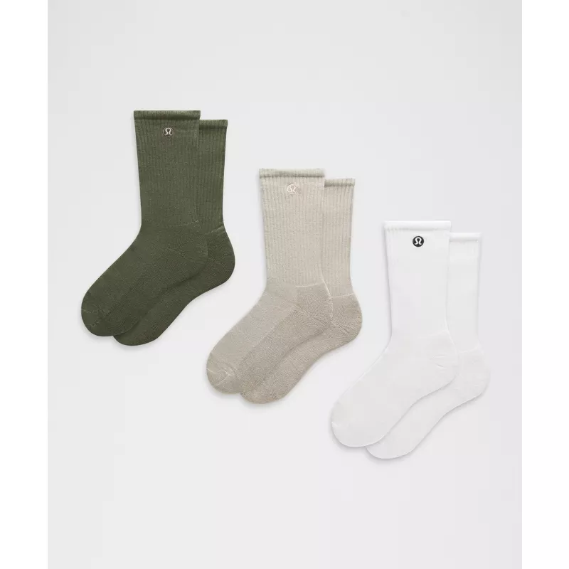 Unisex Daily Essential Crew Socks 3 Pack