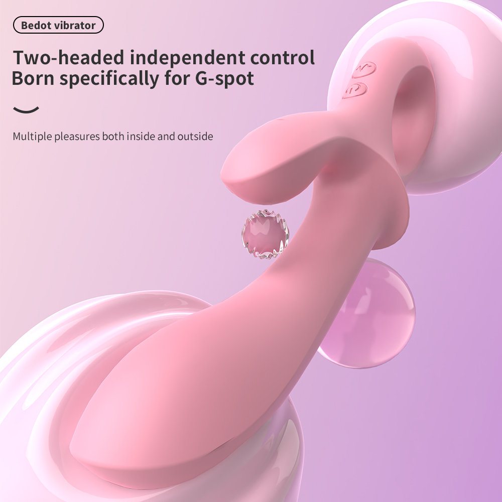 Magnetic Charging Dual Head Vibrator Soft Silicone G-spot Clitoral Stimulator