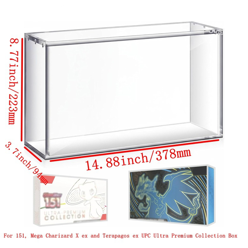 Pokemon 151 UPC Acrylic Display Case Magnetic Protective Box